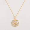 Gemini Gold Zodiac Necklace Cut Out