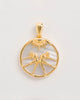 Gemini, Gold Zodiac Pendant