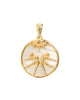 Gemini, Gold Zodiac Pendant