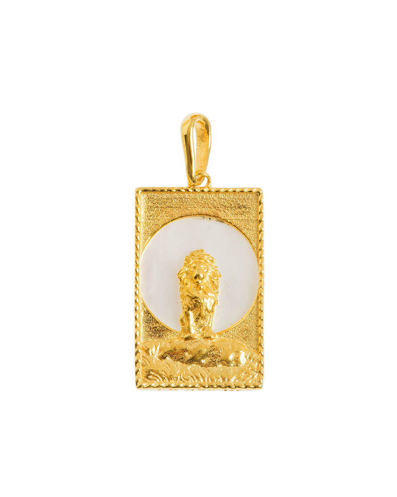 Rectangle Lion Pendant