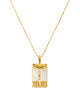 Rectangle Woman & Sun Necklace