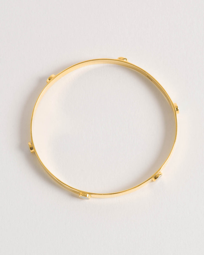 Gold Stud Bracelet, sculptural stud bracelet in 18ct gold by Freya Rose