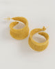 Gold Weave Curled Hoops