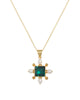 Green Quartz Cross Necklace