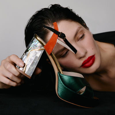 Freya Rose London Kami bridal shoe Amber Hour campaign lifestyle image