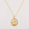 Leo Gold Zodiac Necklace Tonal