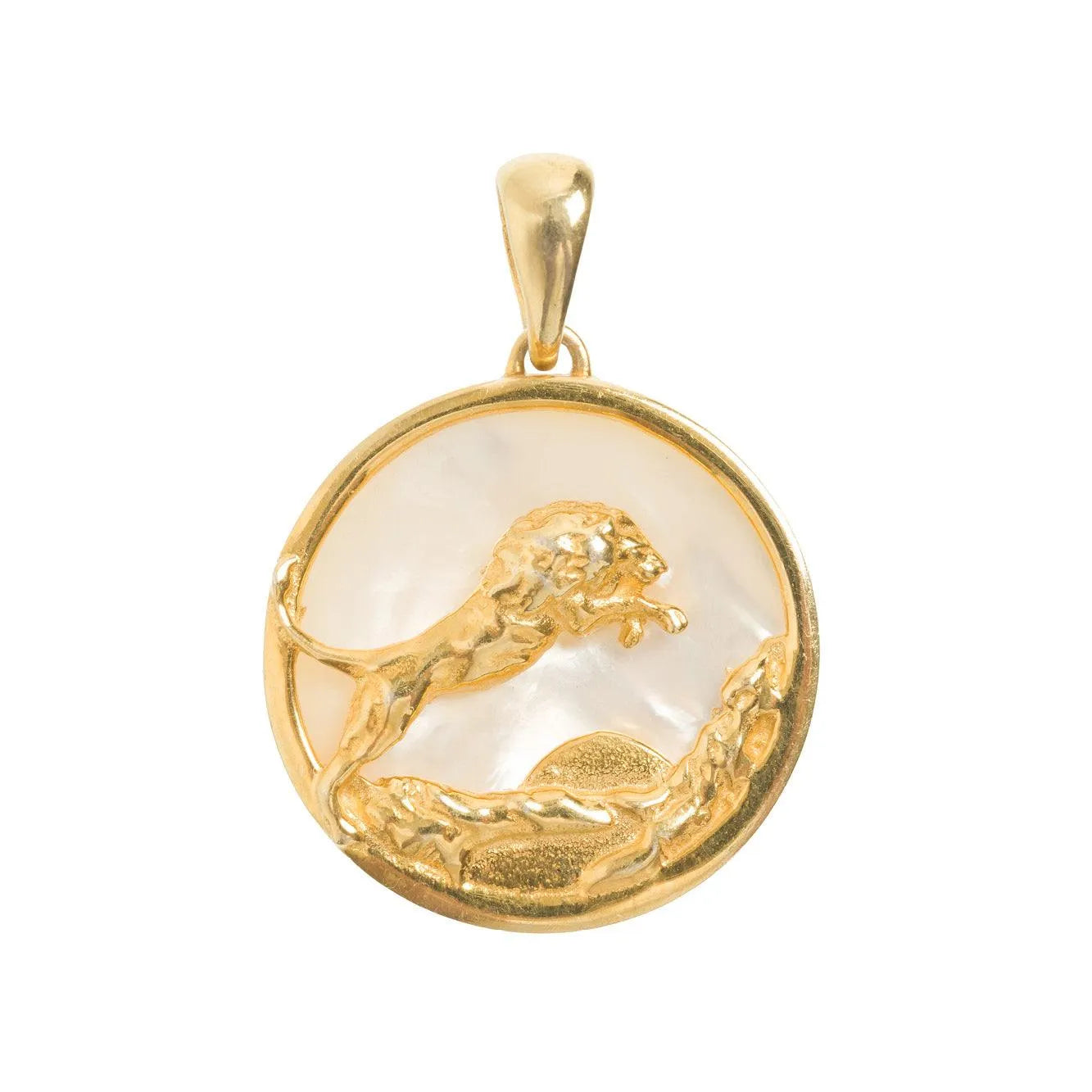 Leo, Gold Zodiac Pendant Freya Rose - Main Image