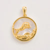 Leo Gold Zodiac Pendant Tonal