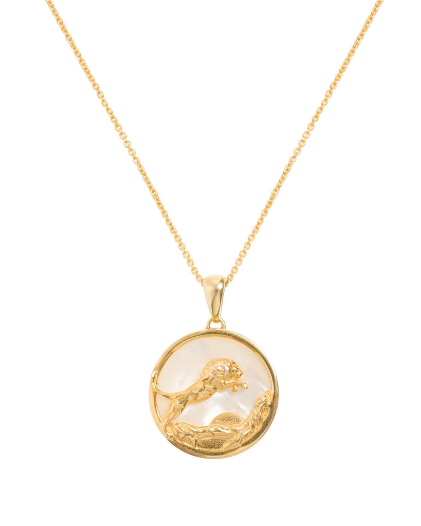 Leo, Gold Zodiac Necklace