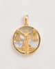Libra, Gold Zodiac Pendant