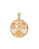 Libra, Gold Zodiac Pendant