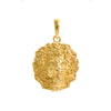 Lion pendant in 18ct gold vermeil on sterling silver with textured lion design symbolising strength.