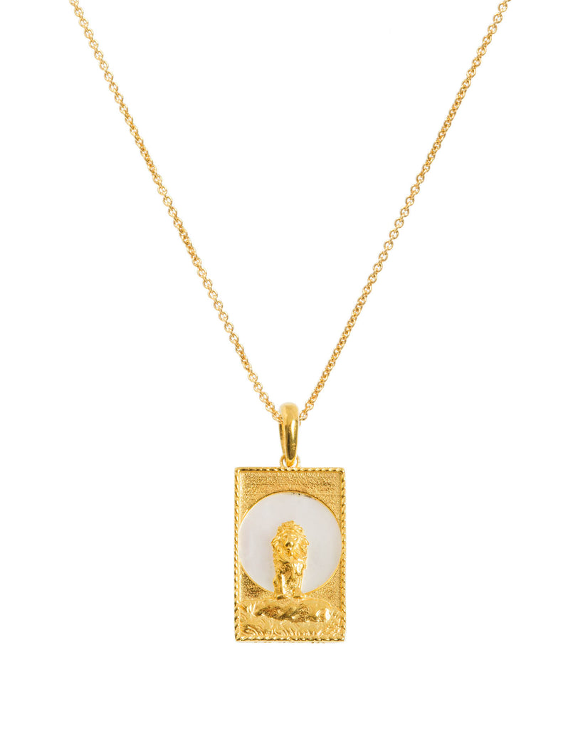 Rectangle Lion Necklace