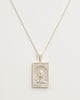 Rectangle Silver Lion Necklace