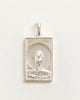 Rectangle Silver Lion Pendant