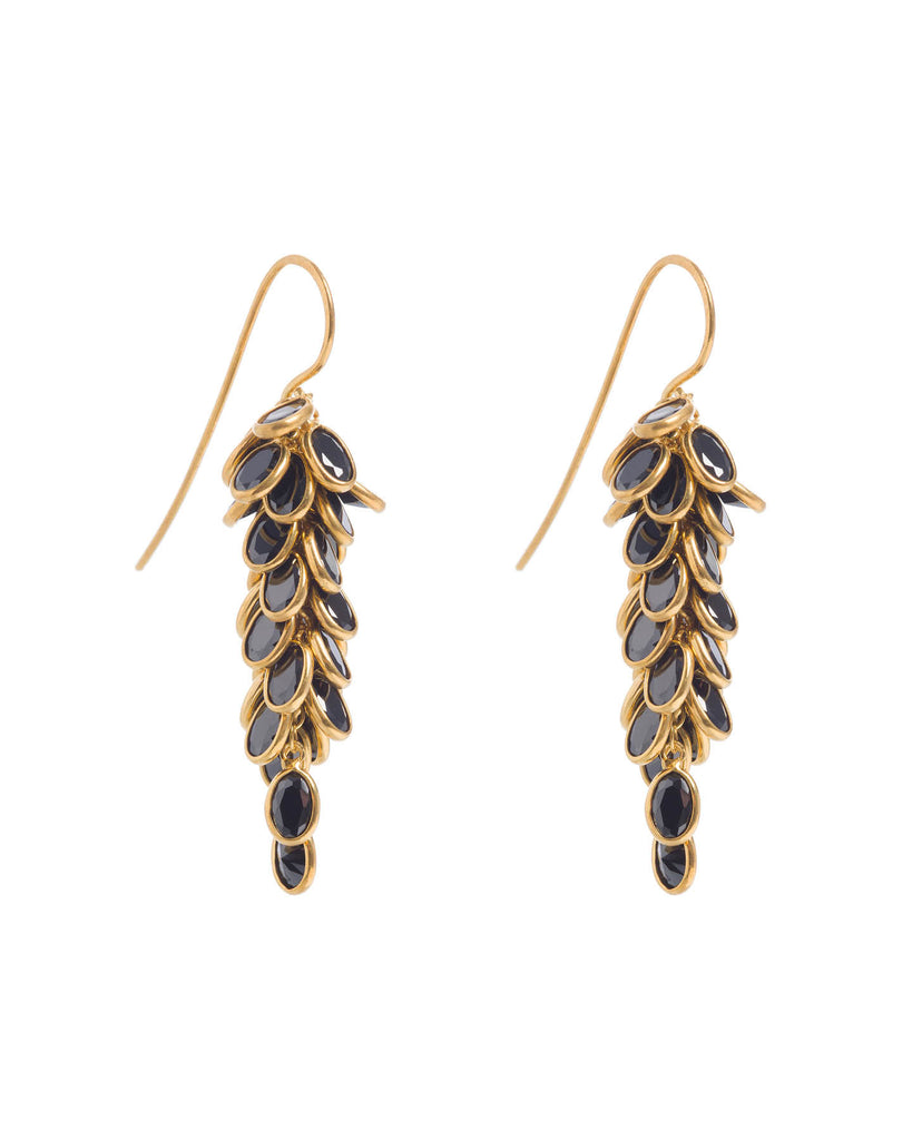 Gold and Black Midi Crystal Drops