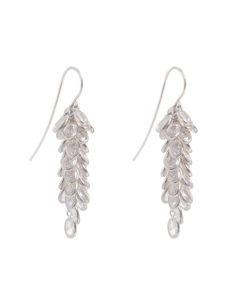 Silver Midi Crystal Drops