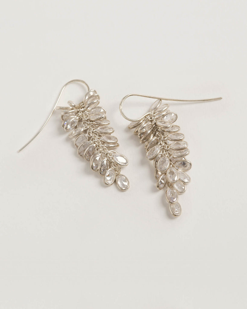 Silver Midi Crystal Drops