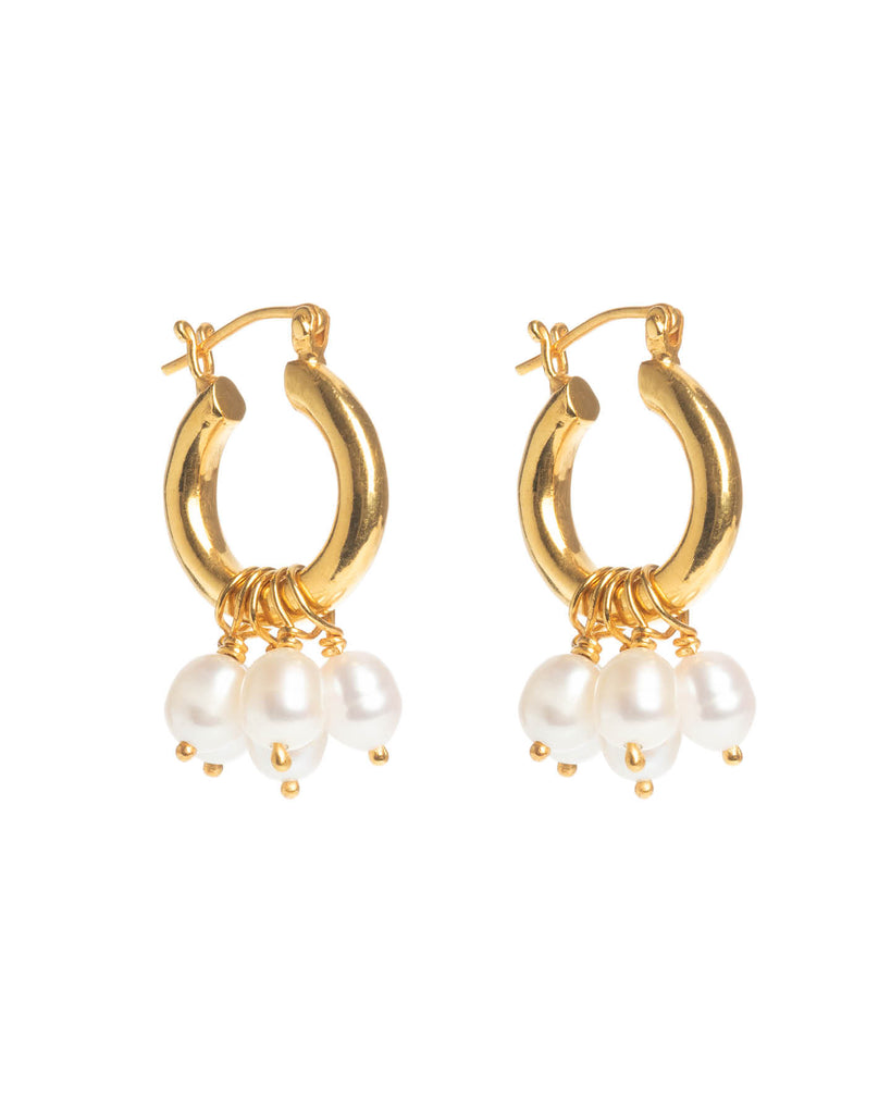 Mini Hoops with Detachable Pearls