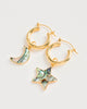Mini Hoops with Paua Star and Moon