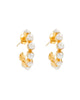 Mini Stud Pearl Hoops