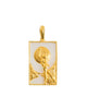 Rectangle Woman and Moon Pendant