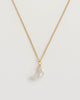 Moon Pearl Necklace Gold Plated