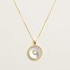 Moonstone Mother Of Peal Necklace