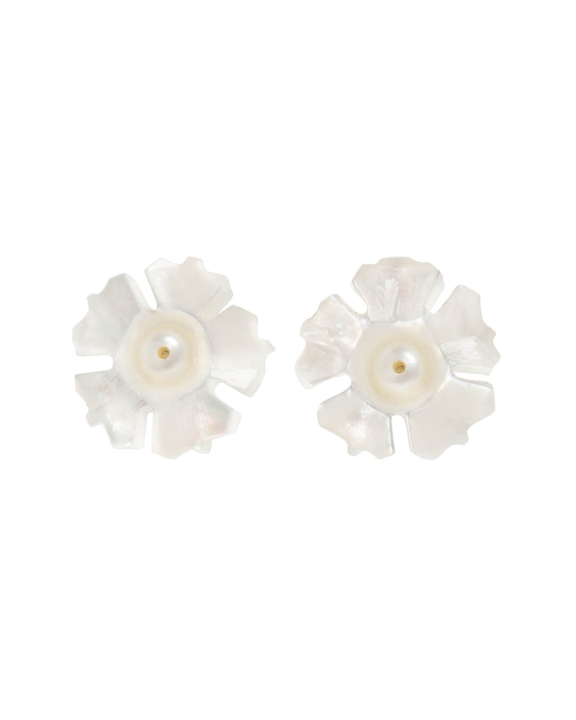 Mother of Pearl Flower Stud