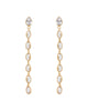 Oval Crystal Framed Long Drops