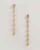 Oval Crystal Framed Long Drops