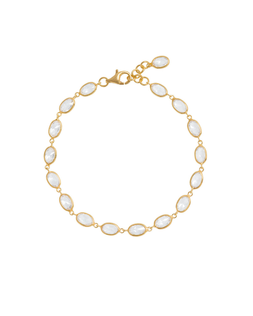 Oval Crystal Framed Bracelet