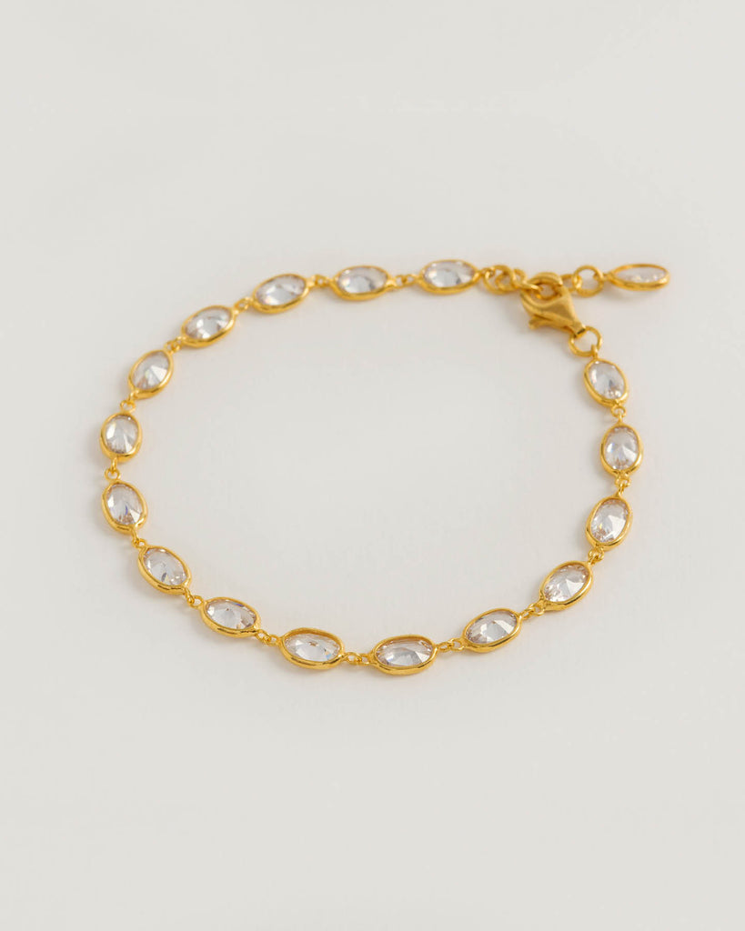 Oval Crystal Framed Bracelet