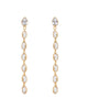Oval Crystal Framed Long Drops
