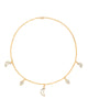 Petite Moon Necklace, Gold