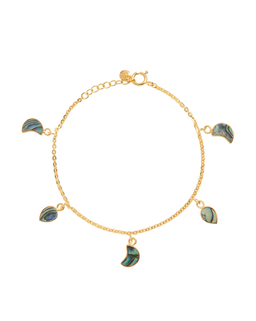 Warrioress Paua Petite Moon Bracelet