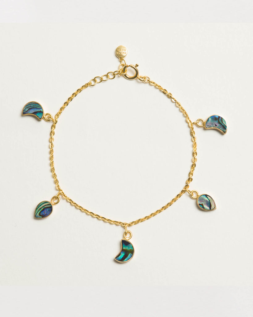 Warrioress Paua Petite Moon Bracelet