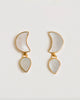 Petite Moon Earrings, Gold