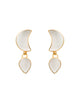 Petite Moon Earrings, Gold
