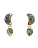 Warrioress Paua Petite Moon Earrings