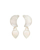 Petite Moon Earrings, Silver