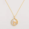 Pisces Gold Zodiac Necklace Tonal