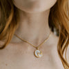 Pisces Zodiac Necklace on Model