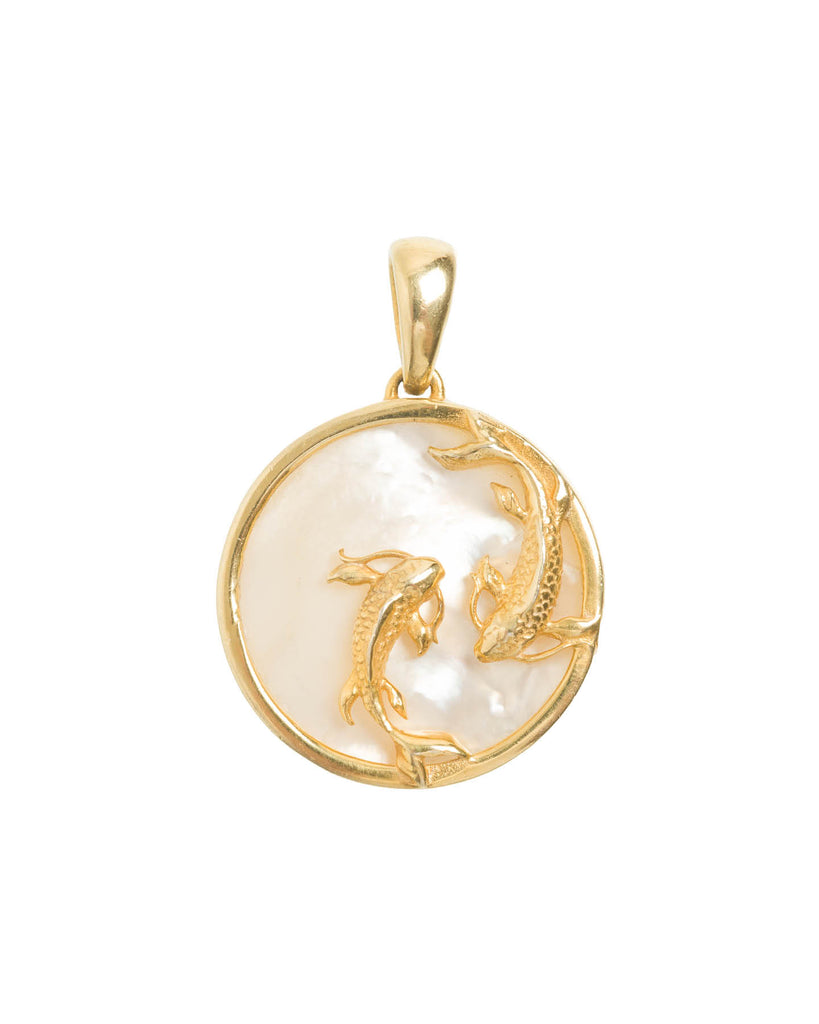 Pisces, Gold Zodiac Pendant