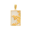Rectangle Bee Pendant