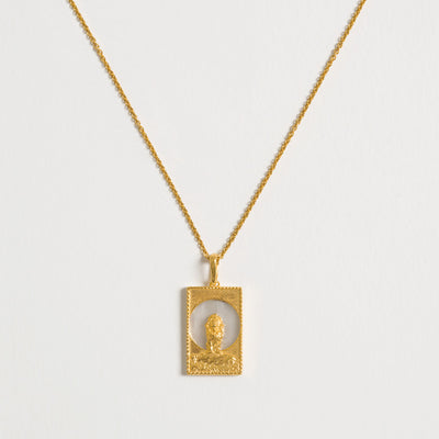Rectangle Lion Necklace
