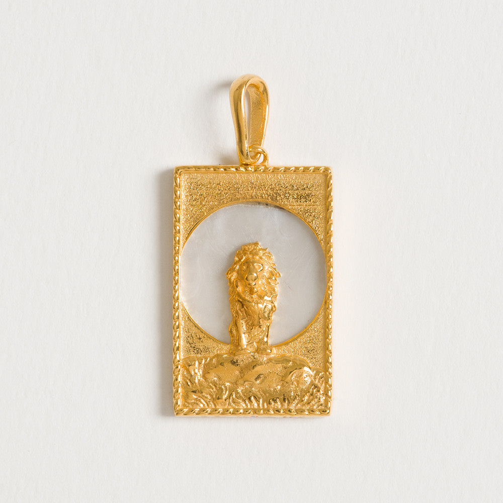 Rectangle Lion Pendant