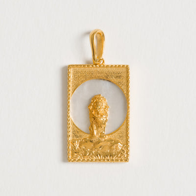 Rectangle Lion Pendant