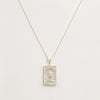 Rectangle Silver Lion Necklace