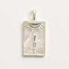 Rectangle Silver Woman and Sun Pendant